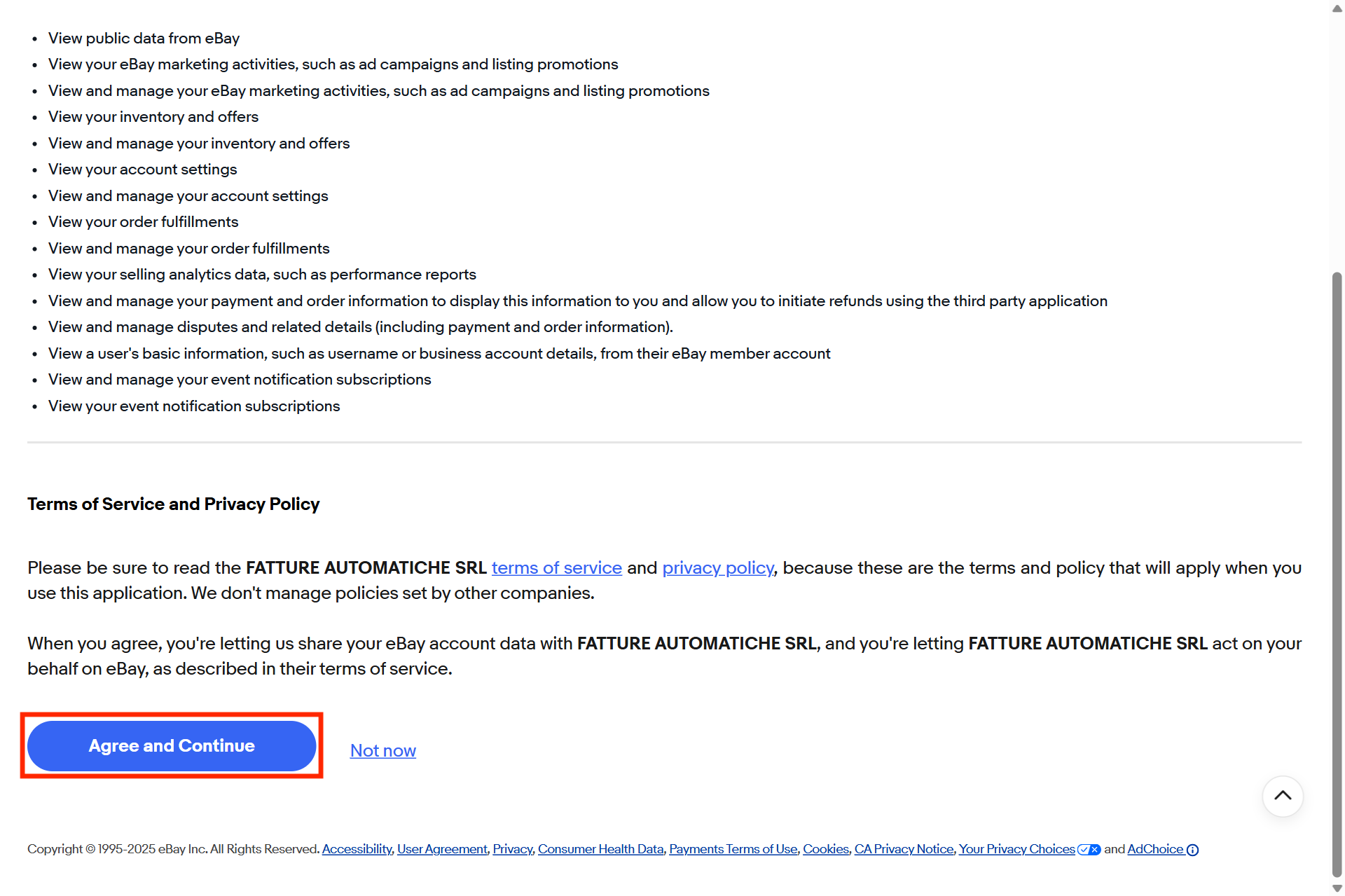 Guida Einvoix | Conferma Autorizzazione Einvoix eBay