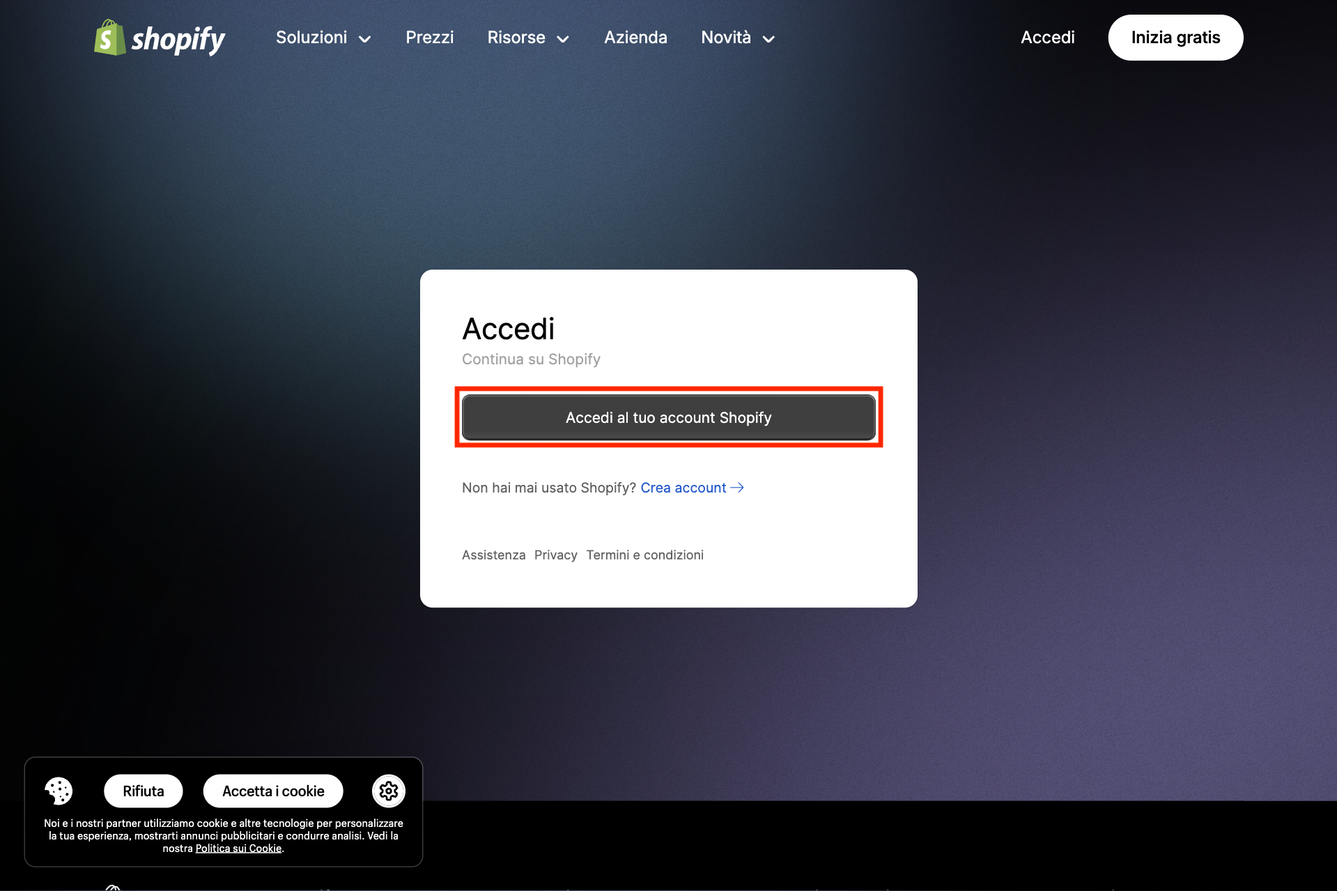 Guida Einvoix | Login Shopify 1