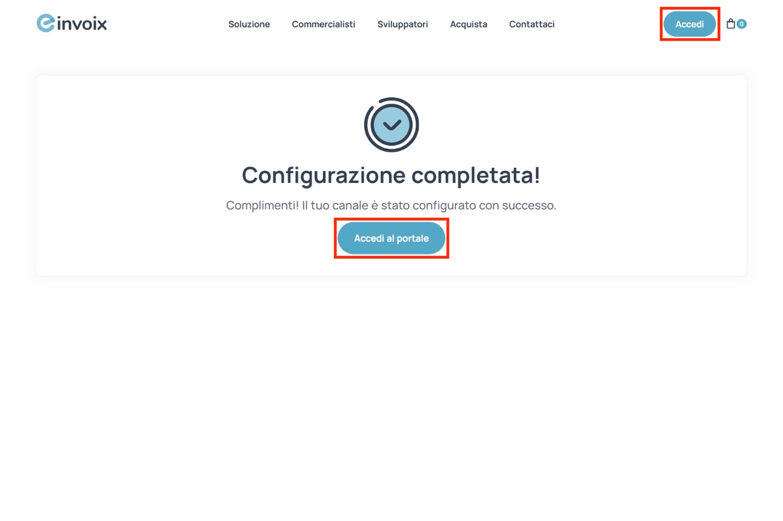 Guida Einvoix | URL sito WooCommerce