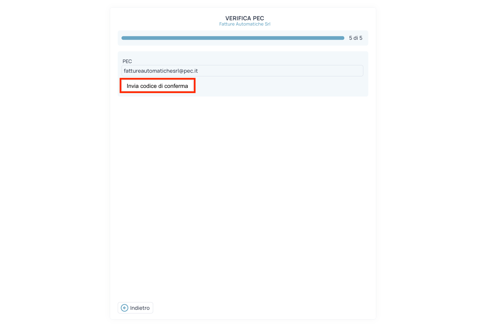 Guida Einvoix | Verifica PEC